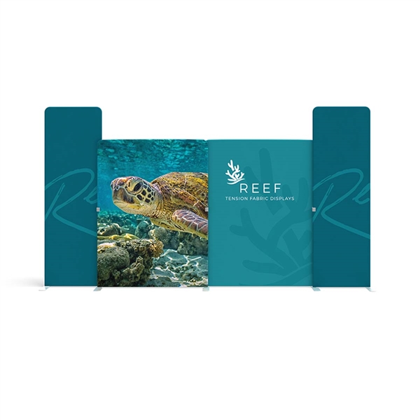 20ft Reef A Waveline Media Display | Single-Sided Tension Fabric Exhibit