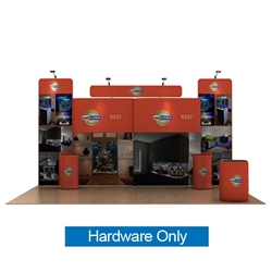 20ft Reef B Waveline Media Display | Backwall Hardware Only