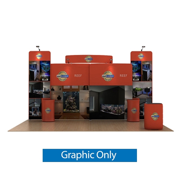 20ft Reef C Waveline Media Display | Single-Sided Tension Fabric Only