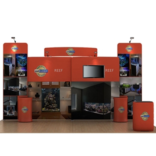 20ft Reef C Waveline Media Display & TV Monitor Mount | Single-Sided Tension Fabric Kit