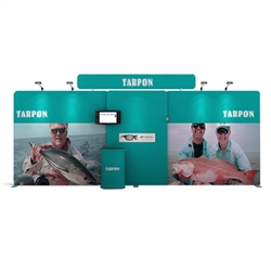 20ft Tarpon B Waveline Media Display | Single-Sided Tension Fabric Exhibit