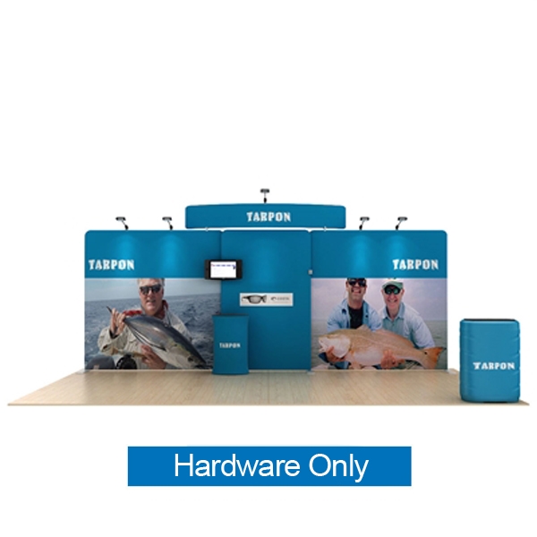 20ft Tarpon C Waveline Media Display | Backwall Hardware Only