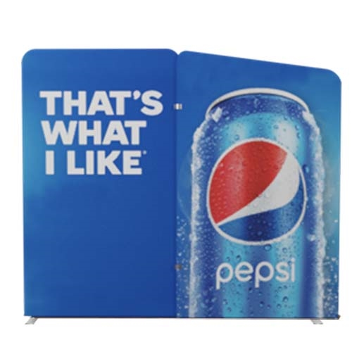 10ft Oyster B Waveline Media Display | Double-Sided Tension Fabric Booth