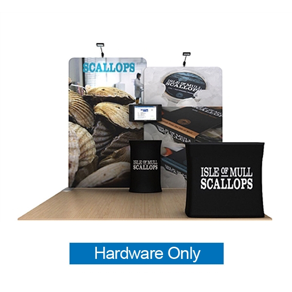 10ft Scallop A Waveline Media Display | Backwall Hardware Only