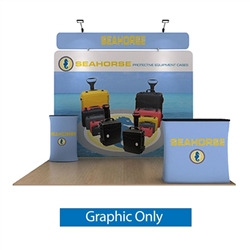 10ft Seahorse B Waveline Media Display | Single-Sided Tension Fabric Only