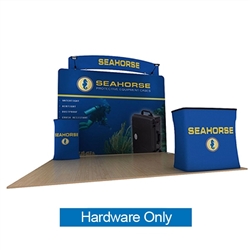 10ft Seahorse C Waveline Media Display | Backwall Hardware Only