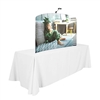 6ft x 5ft Curved Waveline Media Tabletop Display | Double-Sided Tension Fabric Booth