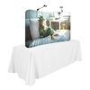 8ft x 5ft Curved Waveline Media Tabletop Display | Double-Sided Tension Fabric Booth