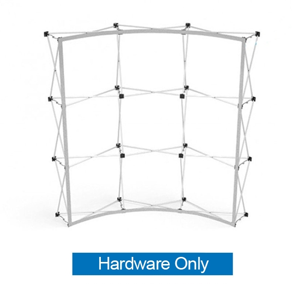 8ft Curved Waveline Media Display | Backwall Hardware Only