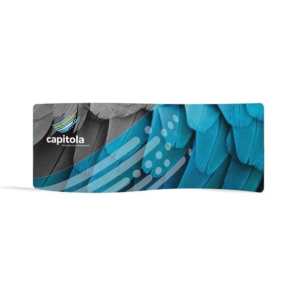 20ft Serpentine Waveline Media Display and CA500 Case to Counter | Double-Sided Tension Fabric Kit