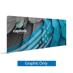 20ft Flat Waveline Media Display | Single-Sided Tension Fabric Only