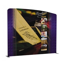 113in x 101in Panel B Waveline Media Display | Single-Sided Tension Fabric Exhibit