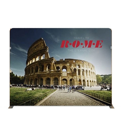 116in x 89in Panel F Waveline Media Display | Single-Sided Tension Fabric Exhibit