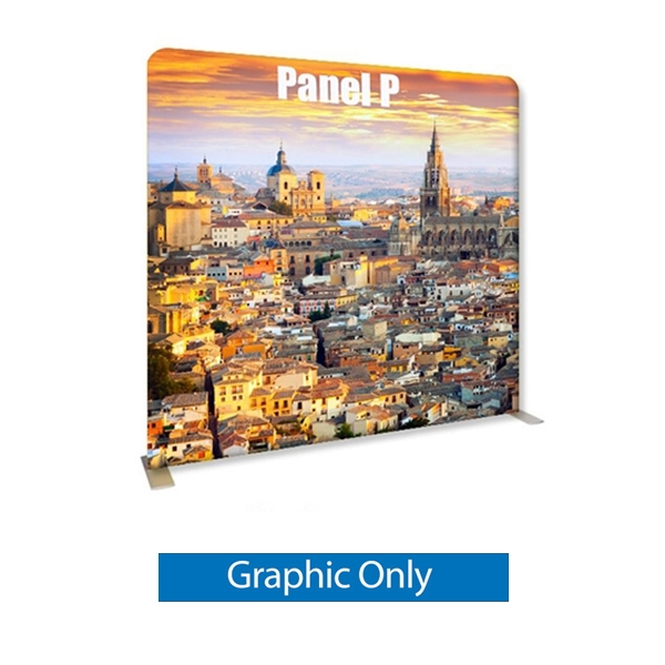 96in x 89in Panel P Waveline Media Display | Single-Sided Tension Fabric Only