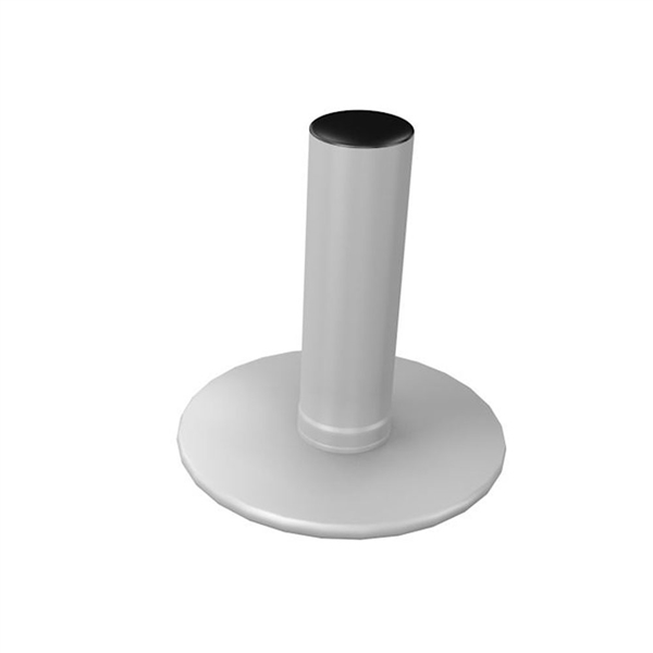 WaveLine Single Hole Circular Foot. WaveLine single edge foot with aluminum necking for the WaveLine series of exhibit systems.