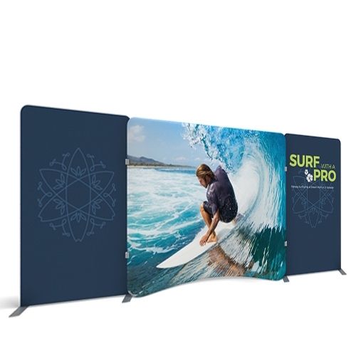 20ft WaveLine Media Tension Fabric Display | LME10CE Kit 01