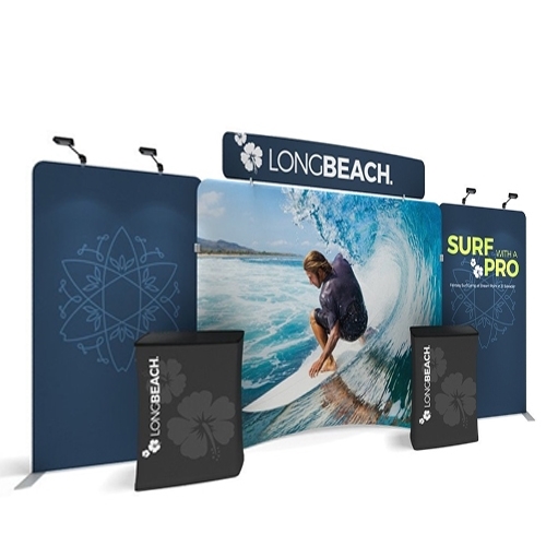 20ft WaveLine Media Tension Fabric Display | LME10CE Kit 02