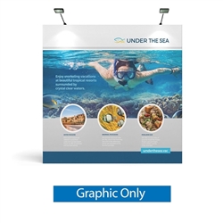 8ft x 8ft Makitso OneFabric Straight Display  - Single Sided Graphic Only - without End Caps .  Choose this easy, impactful and affordable display to stand out from your competition at your next trade show.