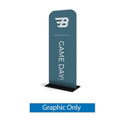 24in x 60in Waveline Tension Fabric Banner Stand | Single-Sided Replacement Graphic