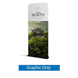 36in x 89in Waveline Tension Fabric Banner Stand | Single-Sided Replacement Graphic