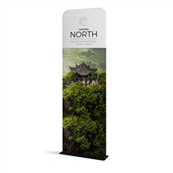 36in x 116in Waveline Tension Fabric Banner Stand | Double-Sided Print