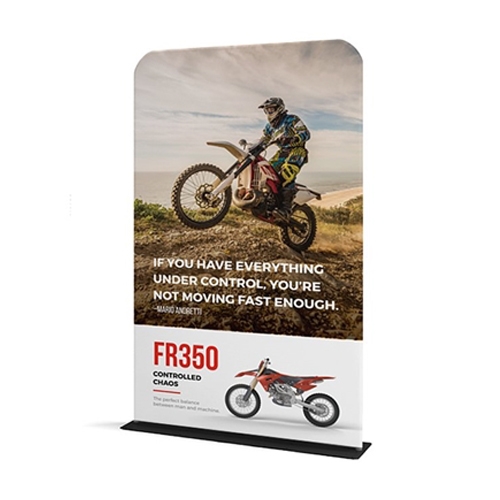 48in x 60in Waveline Tension Fabric Banner Stand | Double-Sided Print