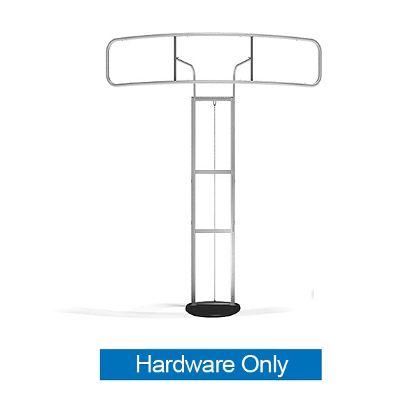 Standroid Hover Header Frame by Makitso Hardware Only. Monitor Stand for Exhibits, Conferences and Events. The Standroid Monitor Stand is a screen/monitor display stand with a heavy wooden base.