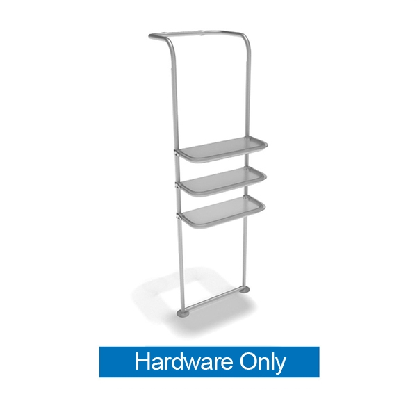 3ft x 8ft WaveLine Waterfall Shelving Display | Hardware Only