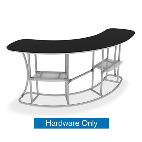 7.5ft Wide Waveline InfoDesk Trade Show Counter - Kit 03CV | Hardware Only