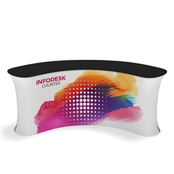 Waveline InfoDesk Trade Show Counter - Kit 03CI | Tension Fabric Graphics