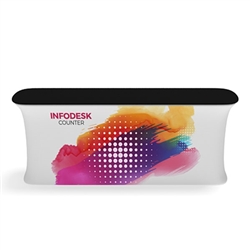 Waveline InfoDesk Trade Show Counter - Kit 03F | Tension Fabric Graphics