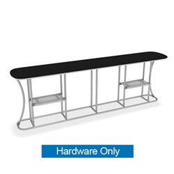 9.5ft Wide Waveline InfoDesk Trade Show Counter - Kit 04F | Hardware Only