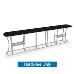 12ft Wide Waveline InfoDesk Trade Show Counter - Kit 05F | Hardware Only
