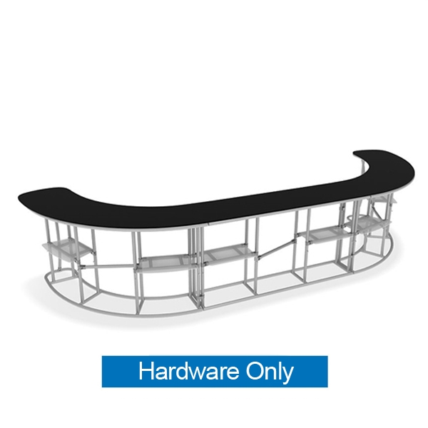 18ft Wide Waveline InfoDesk Trade Show Counter - Kit 12CC | Hardware Only