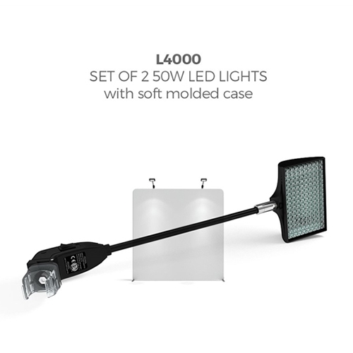 WaveLine Merchandiser - L4000 Ultra-bright LED Lights, Set of 2 w/Soft Molded Carry Case  This is the product that will enable a waveline media panel to hold a video monitor.