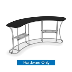 Middle Shelf A for Concave Curved Infodesk Counter.  Portable and lightweight, the counter can be assemble quickly on location.