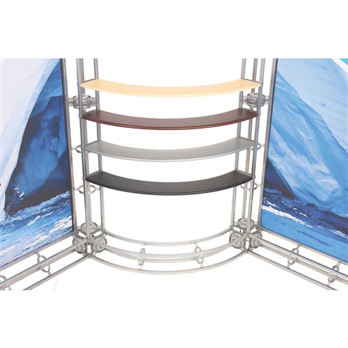 Orbital Express 45 Degree Shelf for Truss Exhibits. Designed for the Orbital Truss exhibits systems Orbital Express Truss Displays are emerging as the #1 choice for jaw dropping trade show exhibit booths. Choose from a wide range of truss parts and tools