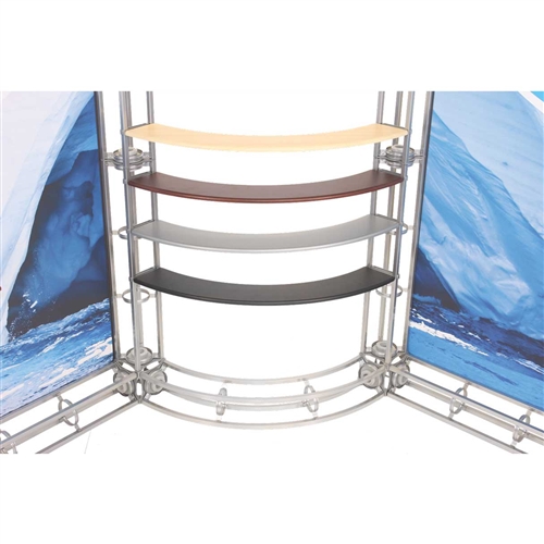 Orbital Express 90 Degree Shelf for Truss Exhibits. Designed for the Orbital Truss exhibits systems Orbital Express Truss Displays are emerging as the #1 choice for jaw dropping trade show exhibit booths. Choose from a wide range of truss parts and tools