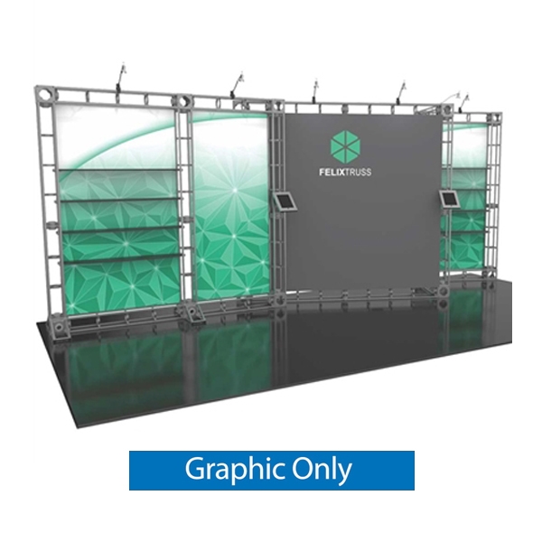 10ft x 20ft Felix Orbital Express Trade Show Truss Display Replacement Fabric Graphics. Create a beautiful trade show display that's quick and easy to set up without any tools with the 10ft x 20ft Felix Truss Display.