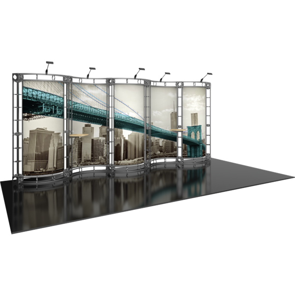 10ft x 20ft Hydrus Orbital Express Trade Show Truss Display system still provides the great look of a truss system. Truss is the next generation in dynamic trade show structure. Truss displays are the most impactful trade show exhibits