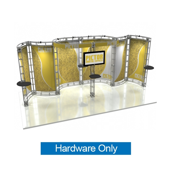 10ft x 20ft Pictor Orbital Express Trade Show Truss Display Hardware Only is a complete truss exhibit, professionally designed to fit a 10ft ï¿½ 20ft trade show booth space. Orbital truss displays are most popular trade show displays