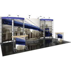10ft x 20ft Aries Orbital Express Trade Show Truss Display with Fabric Graphics is a complete truss exhibit, professionally designed to fit a 10ft ï¿½ 20ft trade show booth space. Orbital truss displays are most popular trade show displays