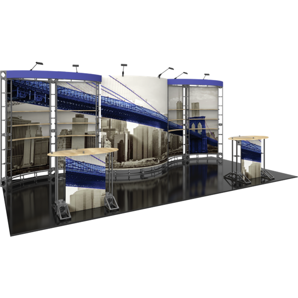 10ft x 20ft Aries Orbital Express Trade Show Truss Display with Fabric Graphics is a complete truss exhibit, professionally designed to fit a 10ft ï¿½ 20ft trade show booth space. Orbital truss displays are most popular trade show displays
