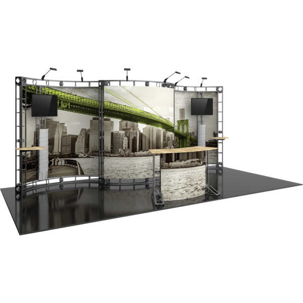10ft x 20ft Apex Orbital Express Trade Show Truss Display with Fabric Graphics is a complete truss exhibit, professionally designed to fit a 10ft ï¿½ 20ft trade show booth space. Orbital truss displays are most popular trade show displays