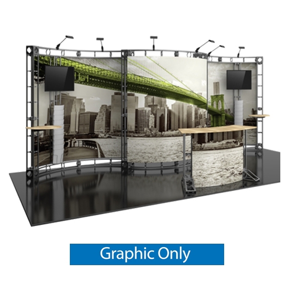 10ft x 20ft Apex Orbital Express Trade Show Truss Display Replacement Fabric Graphics. Create a beautiful trade show display that's quick and easy to set up without any tools with the 10ft x 20ft Apex Truss Display.