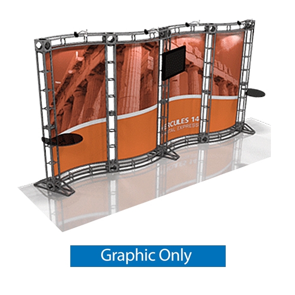 20ft Hercules 14 Orbital Express Truss Replacement Rollable Graphics. It is the next generation in dynamic trade show structure. Modular and portable display truss for stage systems, trade show exhibit stands, displays and backwall booths