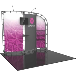 10ft x 10ft Juno Orbital Express Trade Show Truss Display with Rollable Graphics. Create a beautiful trade show display that's quick and easy to set up without any tools with the 10x10 Juno Truss Display. Truss displays are the most impactful exhibits