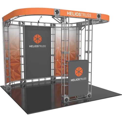 10ft x 10ft Helios Orbital Express Trade Show Truss Display Booth with Fabric Graphics is a strong, professional, ultra-slick and stylish truss booth exhibit. Orbital Express Truss will give your next tradeshow the amazing look of a full custom exhibit.