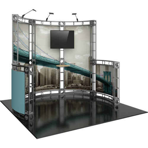 10ft x 10ft Metis Orbital Express Trade Show Truss Display Booth with Fabric Graphics is a strong, professional, ultra-slick and stylish truss booth exhibit. Orbital Express Truss will give your next tradeshow the amazing look of a full custom exhibit.