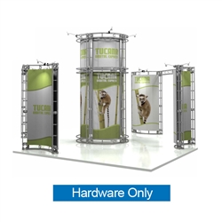 20ft x 20ft Island Tucana Orbital Express Truss Display Hardware Only is a complete truss exhibit, professionally designed to fit a 20ft ï¿½ 20ft trade show booth island space. Truss is the next generation in dynamic trade show structure